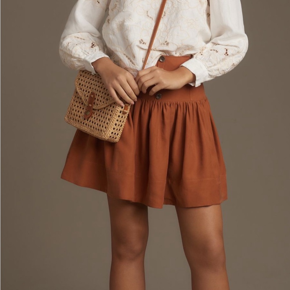 Anthropologie Woven Envelope Bali Bag Rattan Crossbody Purse